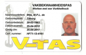 Heftruck certificaat